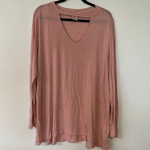 CLOSET CLEAR OUT Faded Glory Pink Jersey Blouse
